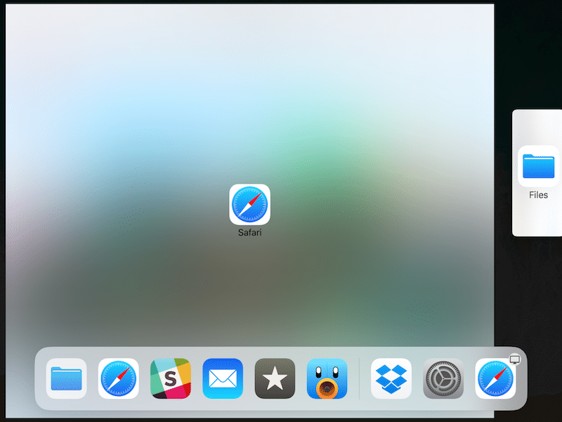 iOS 11 iPad Multitasking docking