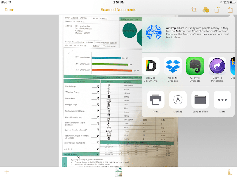 ios 11 document scanning notes app 1