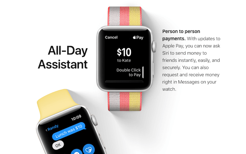 watchOS 4 Apple Pay