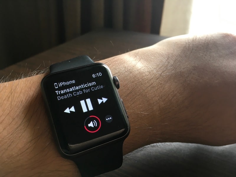 watchOS 4 Now Playing screen