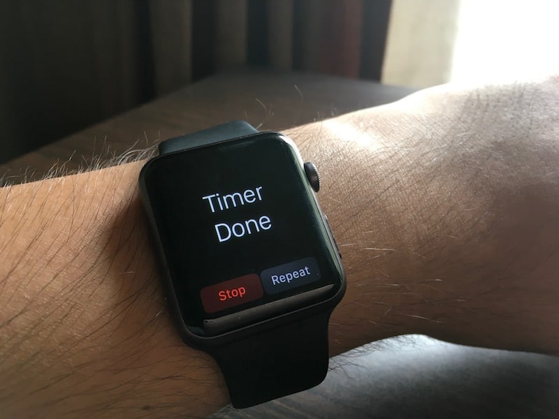 watchOS 4 Timer Repeat Button