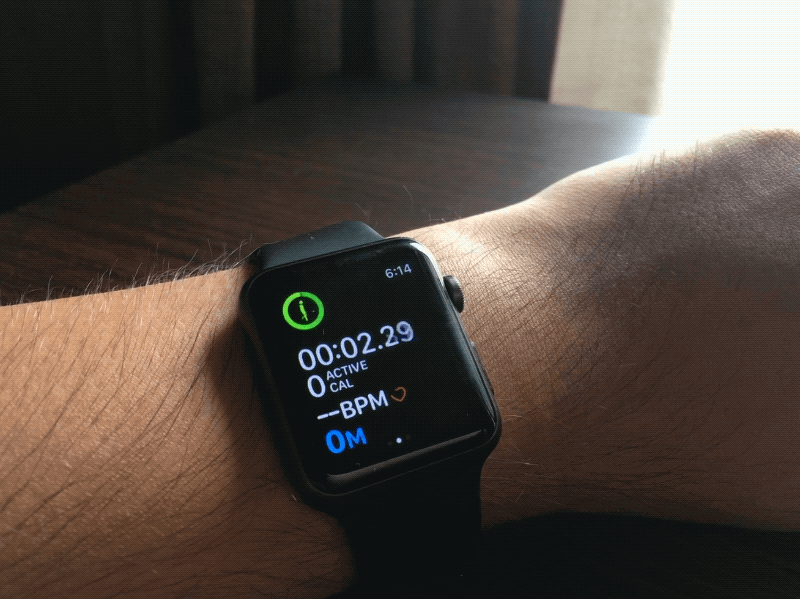 watchOS 4 Workout Screen Animation