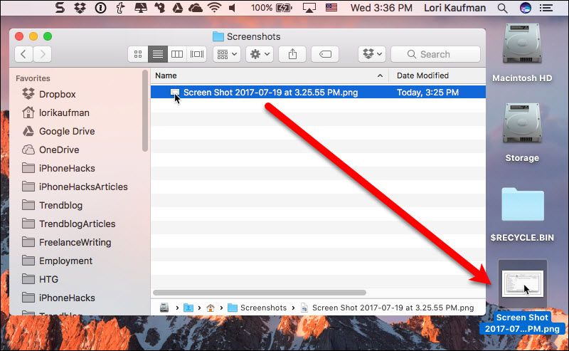 Change the screenshot save location on your Mac