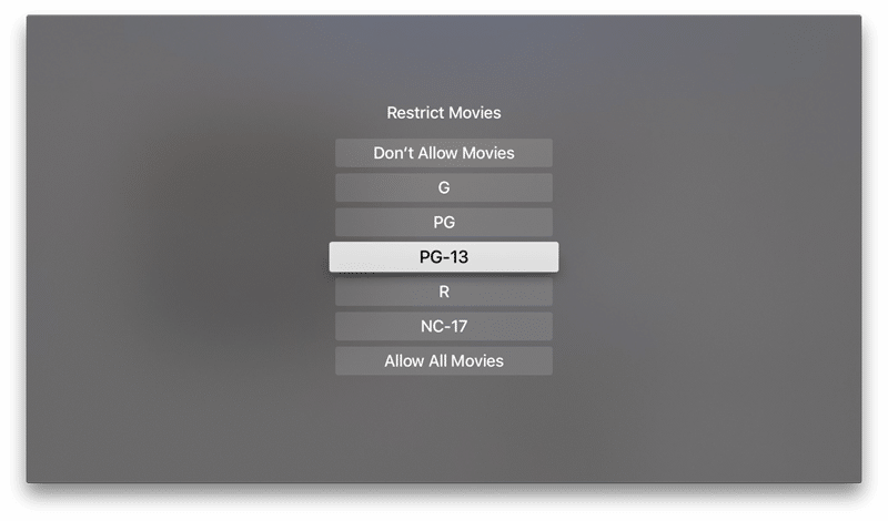 Apple TV Movies Restrictions