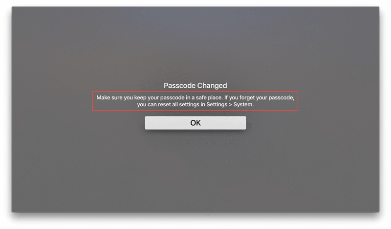 Apple TV Reset For Passcode