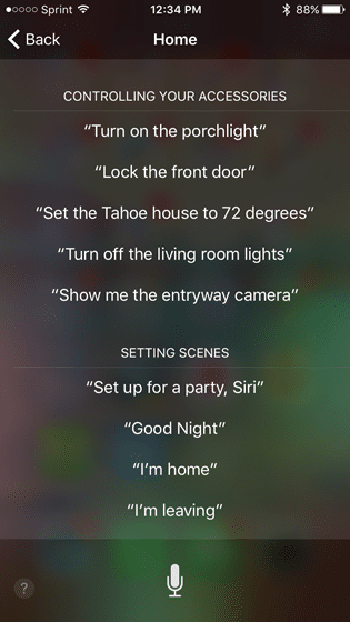 Home Siri Commands