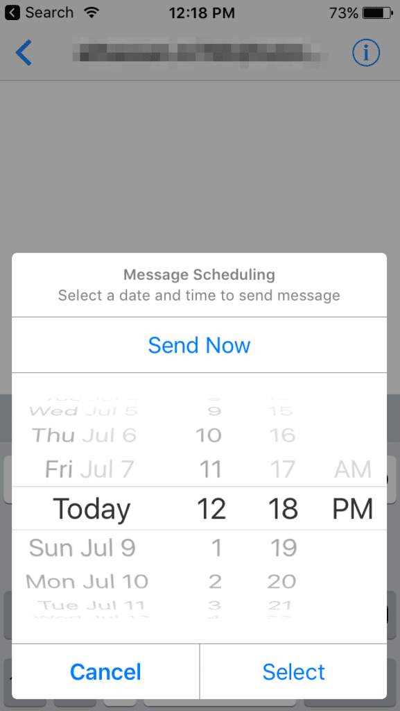 schedule messages in ios 10 with kairos 2