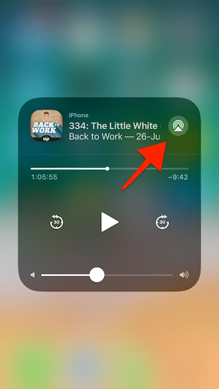 iOS 11 Change AirPlay Audio Output iPhone 2