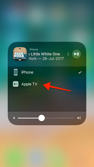 iOS 11 Change AirPlay Audio Output iPhone 3