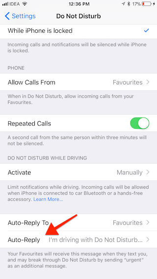 iOS 11 Do Not Disturb While Driving 4