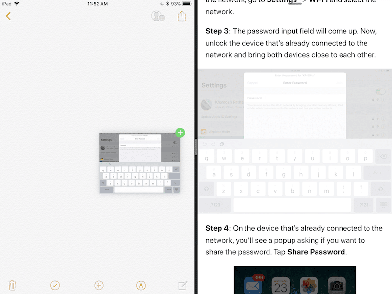 iOS 11 Drag and Drop iPad 1