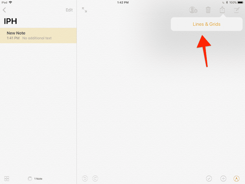 iOS 11 Notes Change Paper Style 2