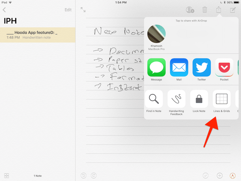 iOS 11 Notes Change Paper Style 4