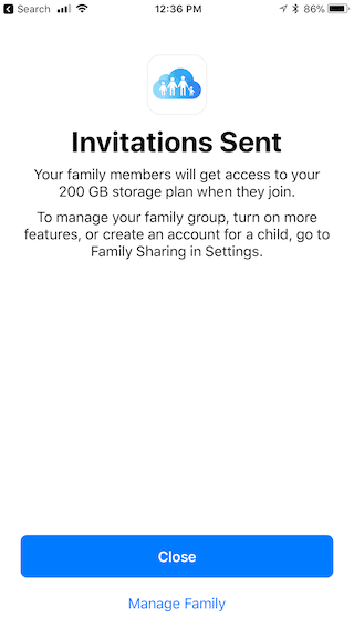 iOS 11 Share iCloud Storage With Family 11