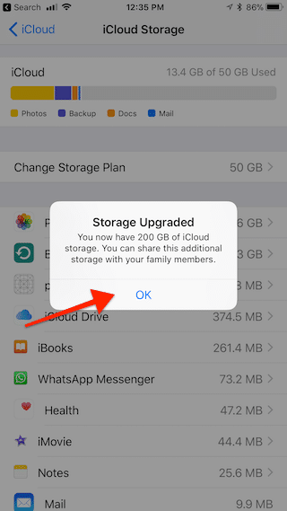 iOS 11 Share iCloud Storage With Family 6