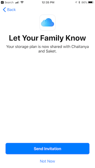 iOS 11 Share iCloud Storage With Family 9