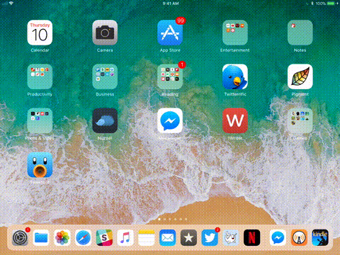 iOS 11 moving apps to the dock iPad