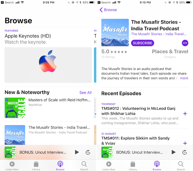 iOS 11 Apple Podcasts App 3
