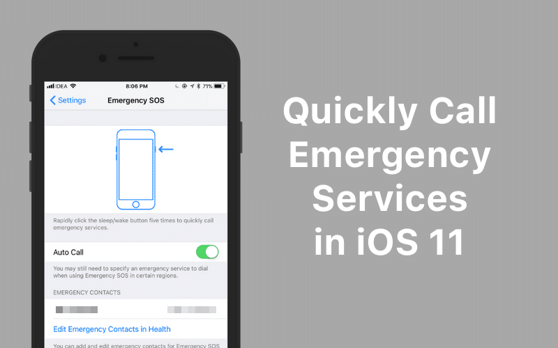 iOS 11 Emergency SOS