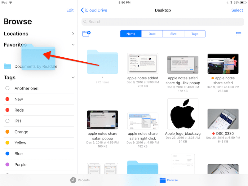 iOS 11 Files App Add Tags and Favorites 12