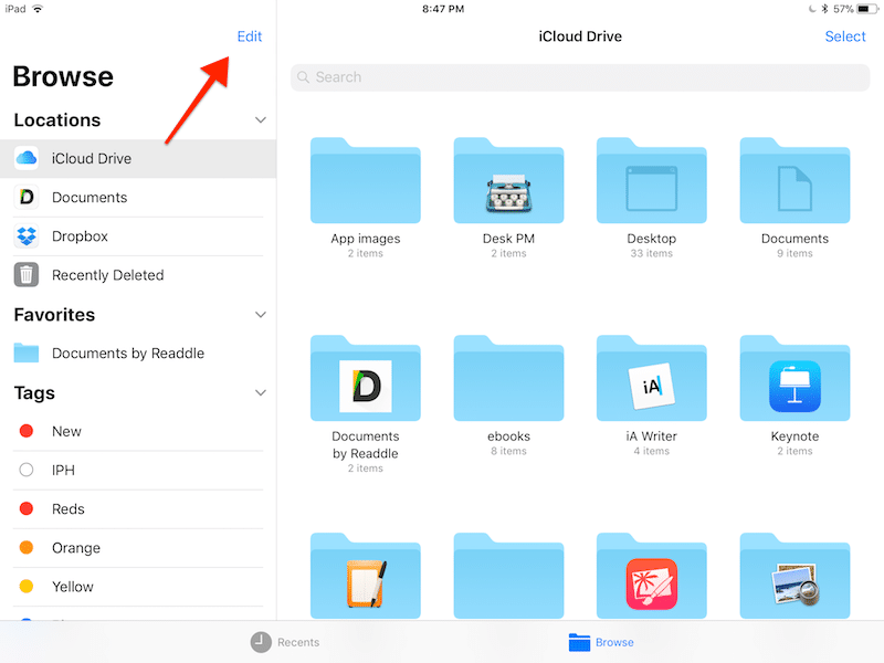 iOS 11 Files App Add Tags and Favorites 2