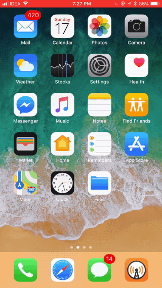 iOS 11 Move multiple apps home screen