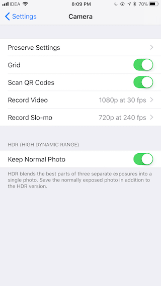 iOS 11 New Settings Disable QR Code Scanning