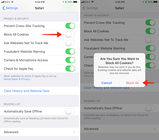 iOS 11 Safari Settings 5