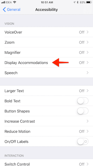iOS 11 auto brightness turn off 4