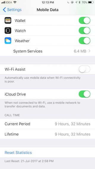 iOS 11 reduce data usage 2