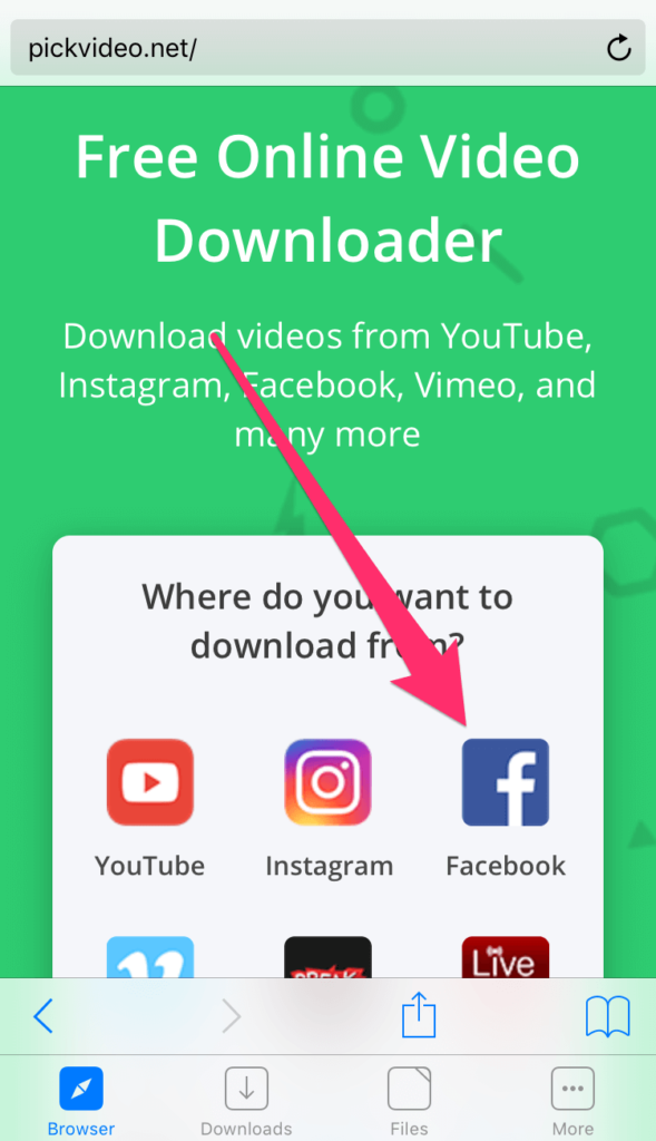 facebook download video iphone