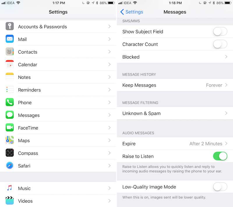 iOS 11 Block SMS Spam VeroSMS 2