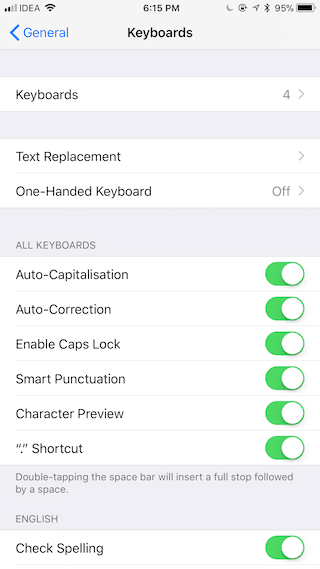 iOS 11.1 Text Replacement Autocorrent Bug 2