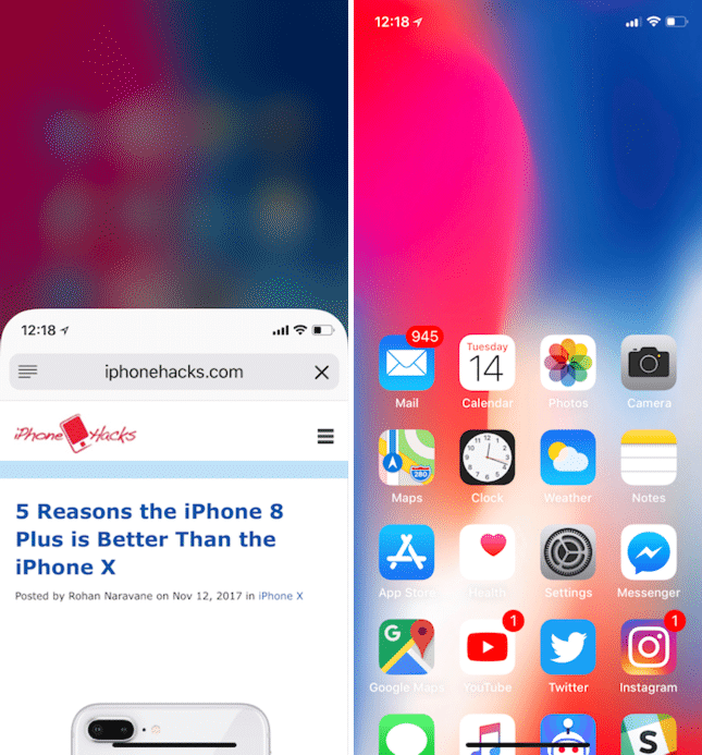 iPhone XS and iPhone XS Max - Reachability