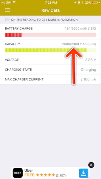iPhone Battery Capacity
