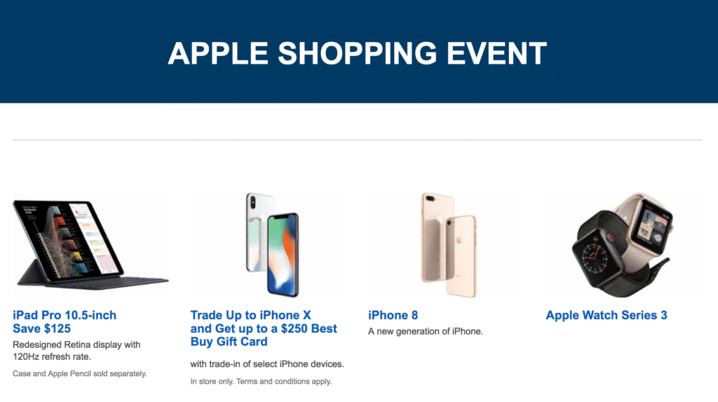 iPhone X at Best Buy's Apple Shopping Event