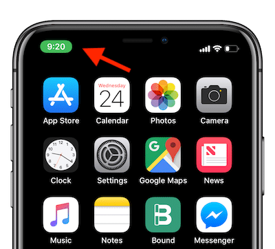 iPhone X Switch to Call
