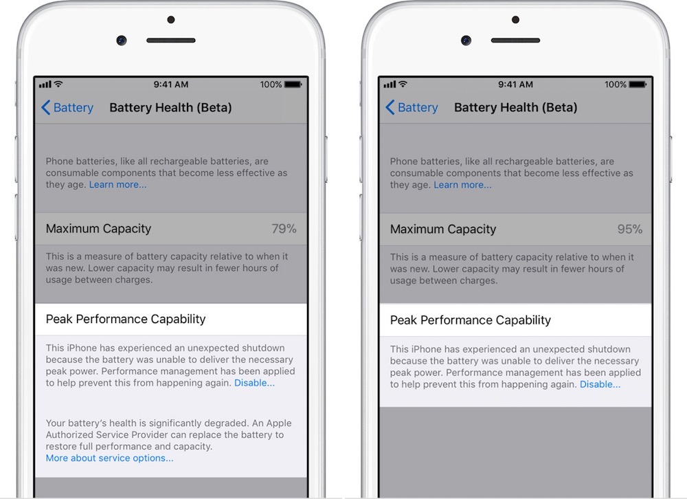 iOS 11.3 iPhone Battery Health Feature 2