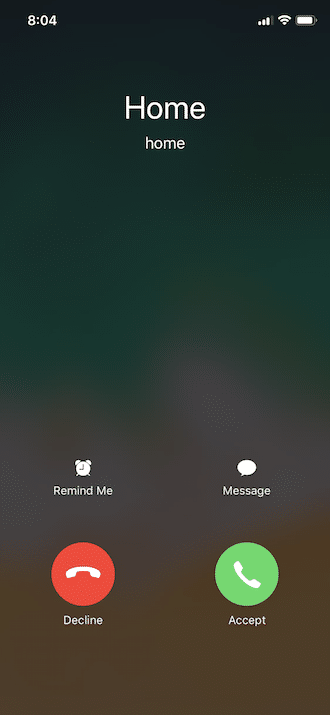 iPhone Incoming Call - Unlocked