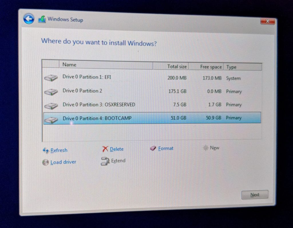 Windows 10 BootCamp Installer