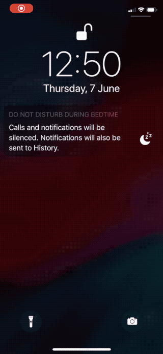 iOS 12 Do Not Disturb During Bedtime