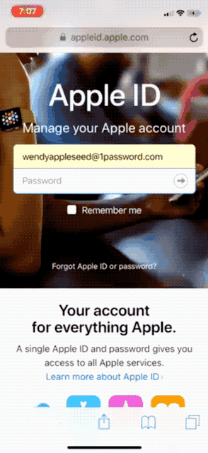 iOS 12 Password Autofil 1Password