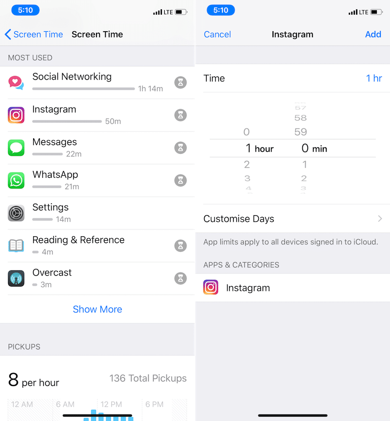 iOS 12 Screen Time App Limits
