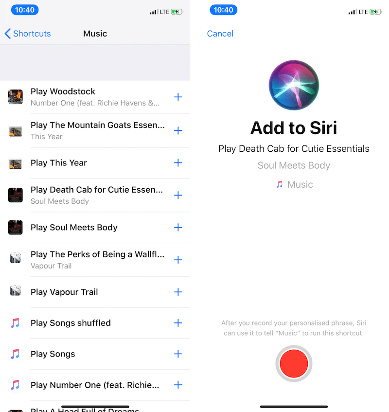 iOS 12 Siri Shortcuts Settings 2