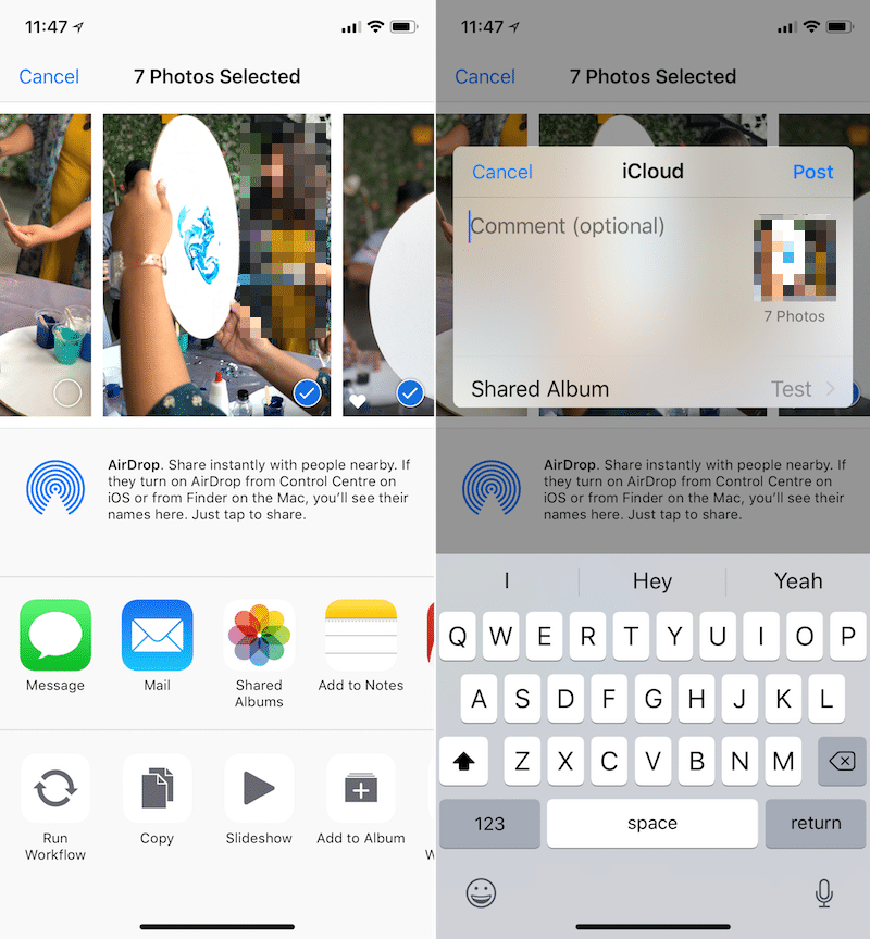 iOS 12 Smart Suggestions Photo Sharing 4