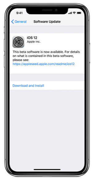 iOS 12 Public Beta download
