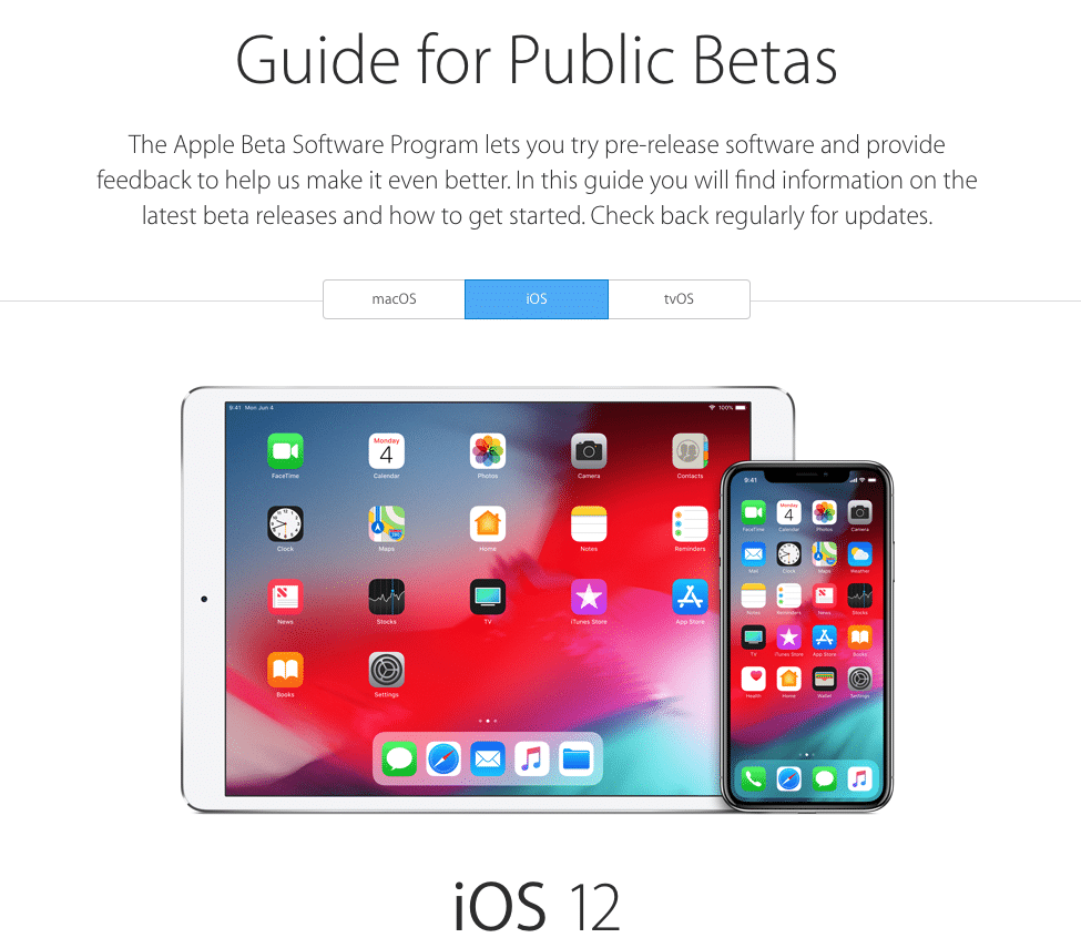 iOS 12 Public Beta
