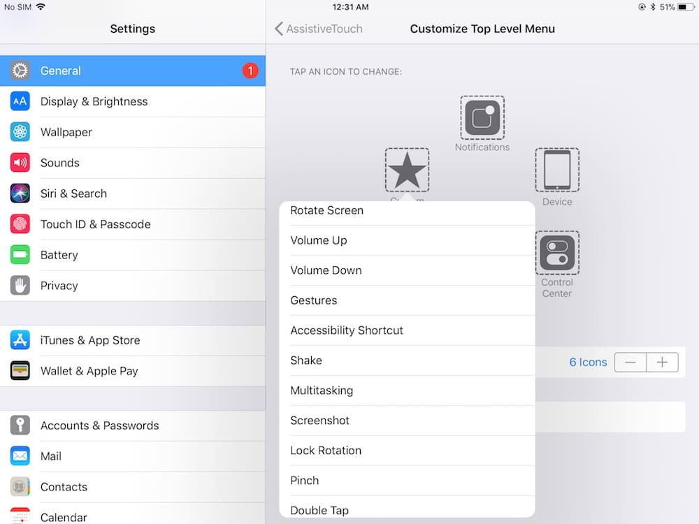 Take Screenshot on iPad - Assistive Touch