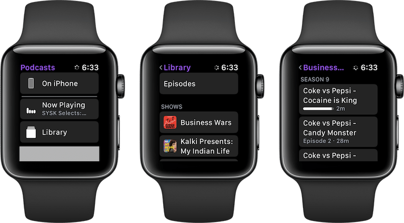 Apple Watch Podcasts App watchOS 5 3
