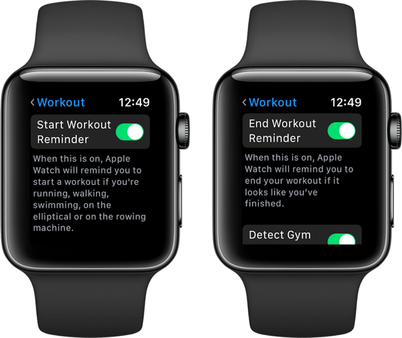 Apple Watch Start and End Workouts Reminder